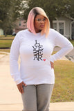 Unisex Long Sleeve Jigsaw in White